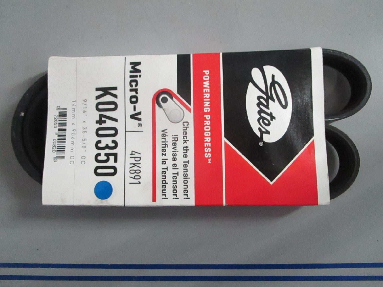 NEW K040350 Gates Micro-V Serpentine Belt 0820
