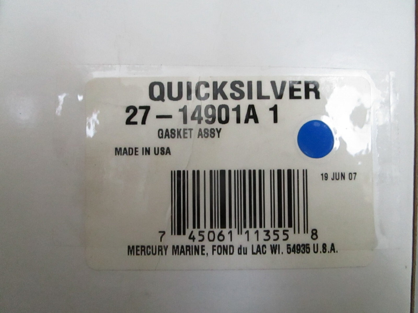 *NEW OEM* 0780 Mercury Quicksilver Gasket Assy 27-14901A 1