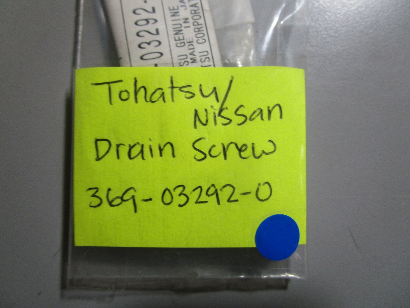 *NEW OEM* 0770 Tohatsu Nissan Drain Screw 369-03292-0