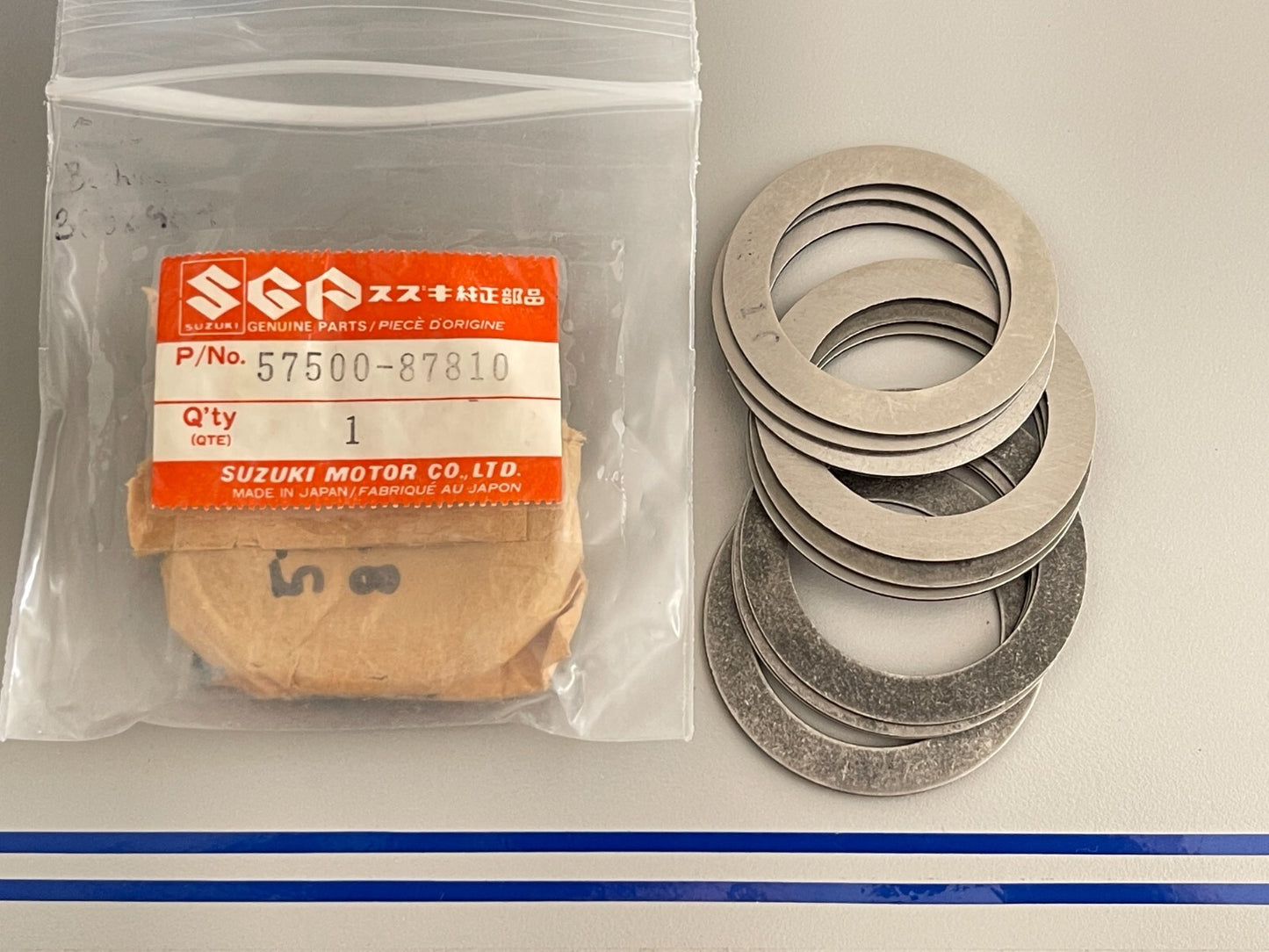 *NEW OEM* 0810 Suzuki 9 Pc Shim Set 57500-87810