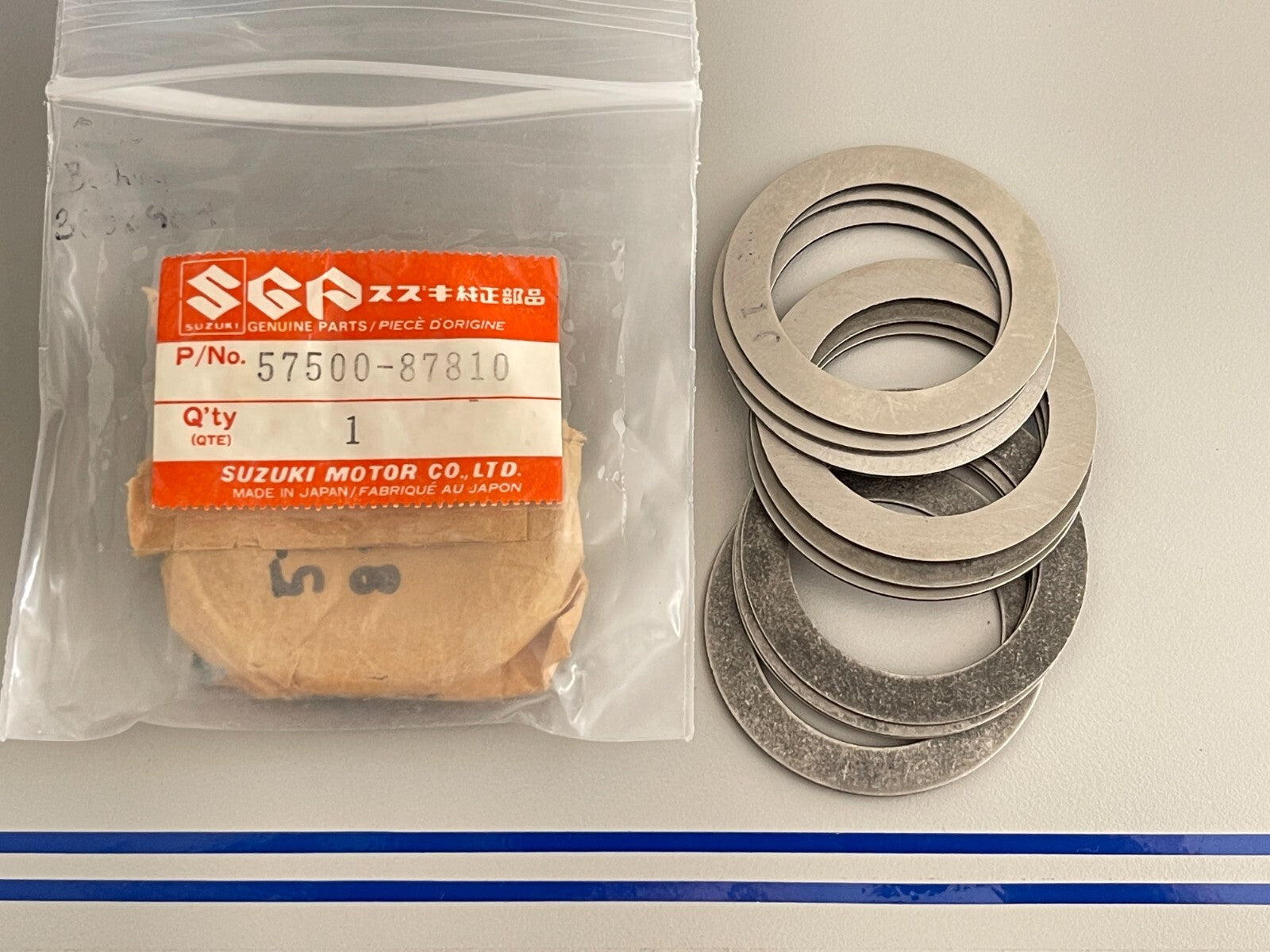 *NEW OEM* 0810 Suzuki 9 Pc Shim Set 57500-87810