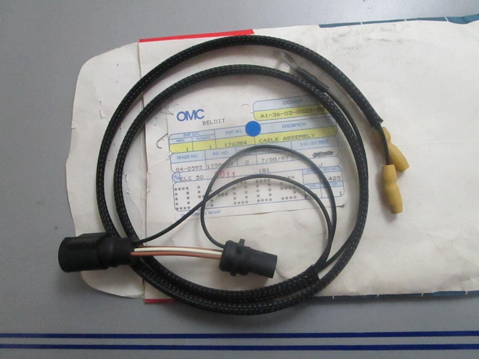 *NEW OEM* 0820 OMC Johnson Evinrude Cable Assy 176384 0176384