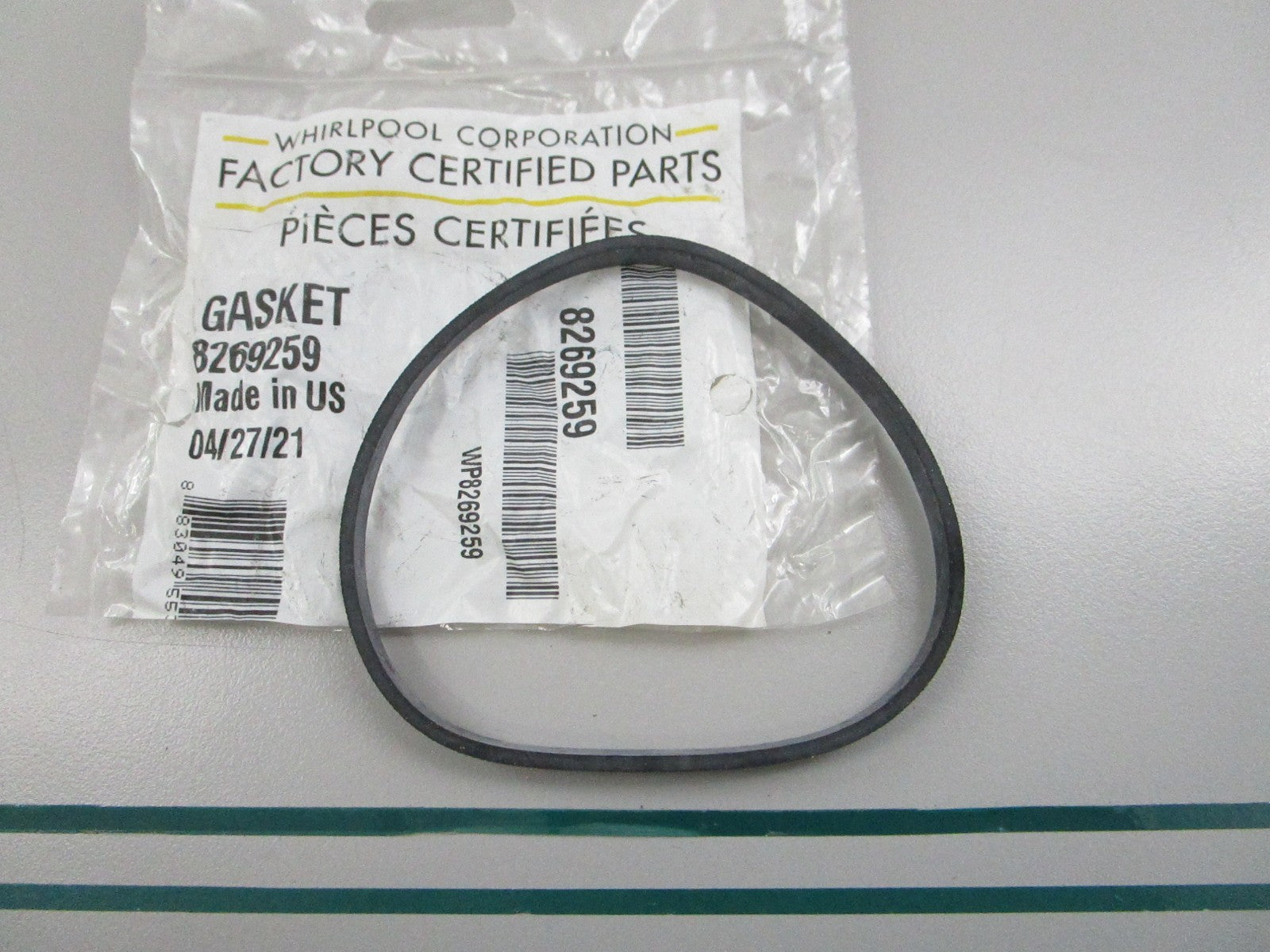 Whirlpool NEW OEM Dishwasher Door Vent Gasket WP8269259 KitchenAid NOS 0810