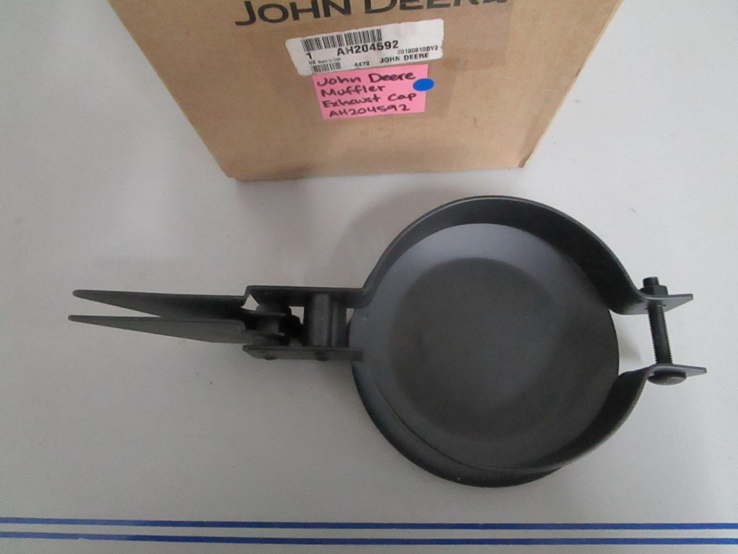 NEW OEM AH204592 John Deere Muffle Exhaust Cap 0820