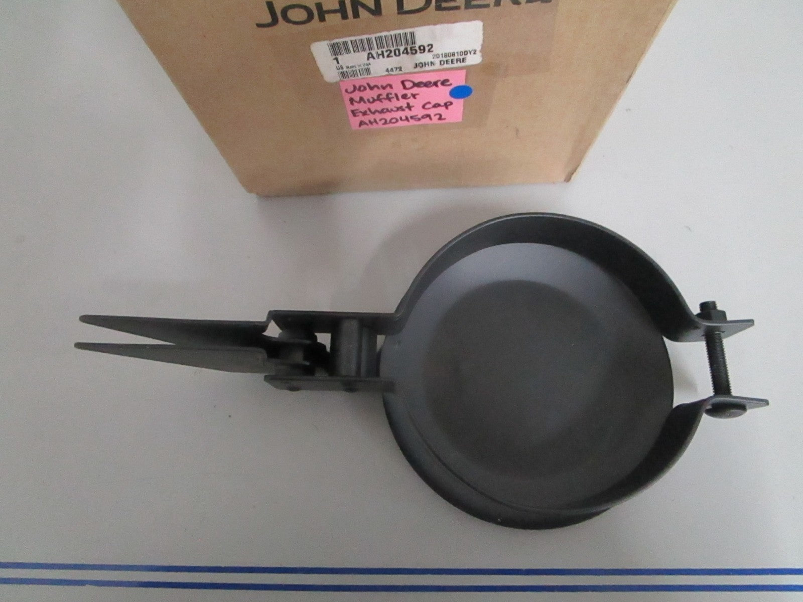 NEW OEM AH204592 John Deere Muffle Exhaust Cap 0820