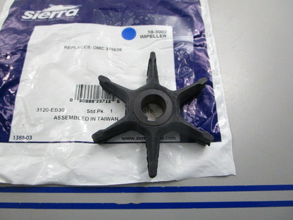 NEW 18-3002 Replaces:  OMC 375638 0375638 Sierra Impeller 0810
