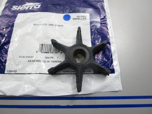 NEW 18-3002 Replaces:  OMC 375638 0375638 Sierra Impeller 0810