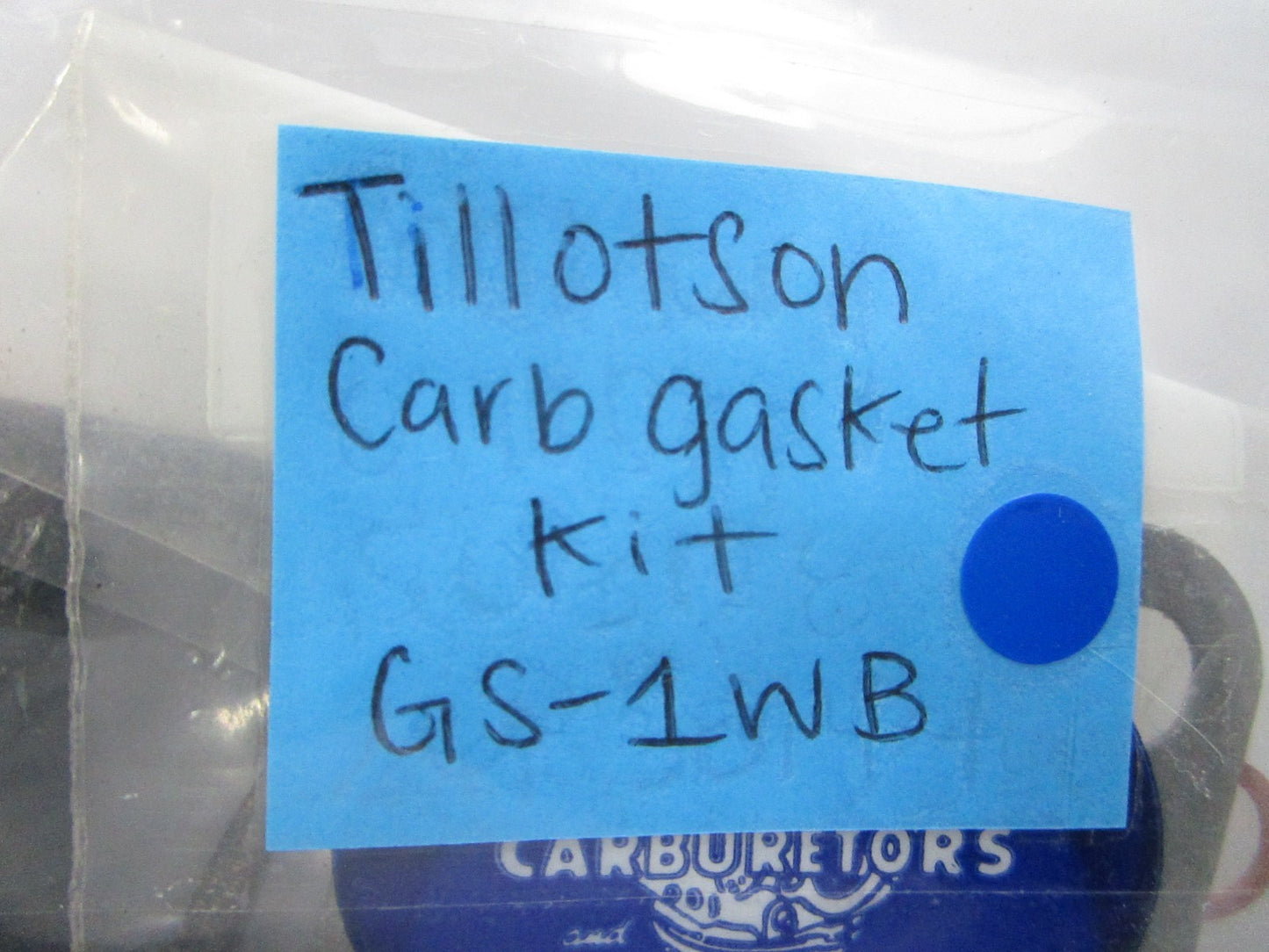 NEW GS-1WB Tillotson Carburetor Gasket Kit 0810