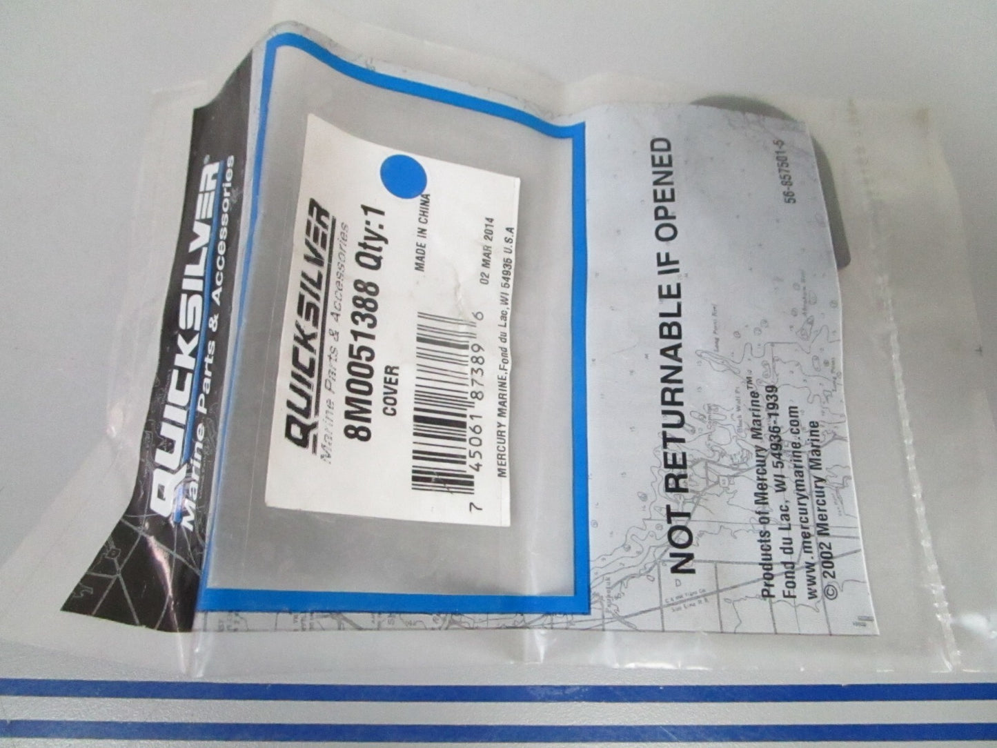 *NEW OEM* 0720 Mercury Quicksilver Cover 8M0051388