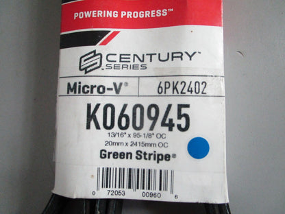NEW K060945 Gates Century Series Micro-V Serpentine Belt 0820