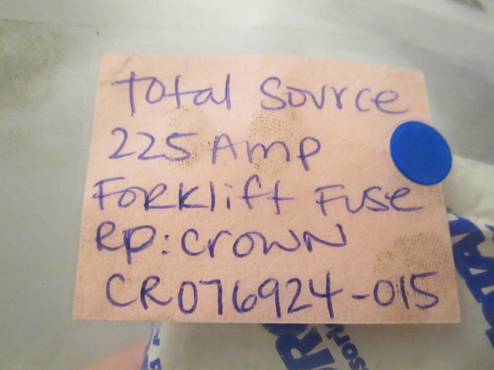 NEW Replaces: Crown CR076924-015 Total Source 225 AMP Forklift Fuse 0720