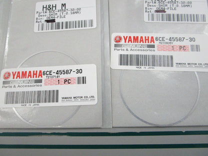 NEW OEM (LOT OF 2) 6CE-45587-30-00 Yamaha (T:0.18mm) Shim 0810