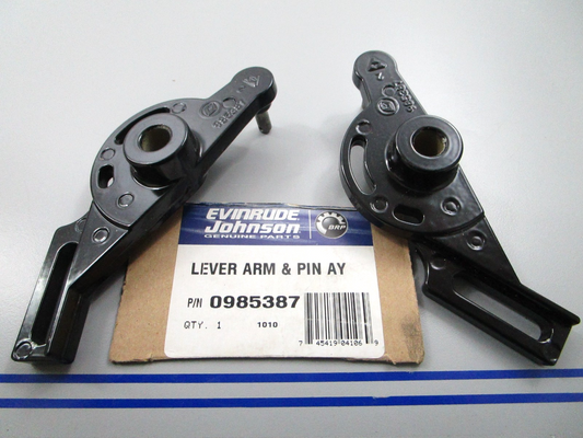 *NEW OEM* (LOT OF 2) 0810 OMC Johnson Evinrude Lever Arm & Pin Ay 985387 0985387