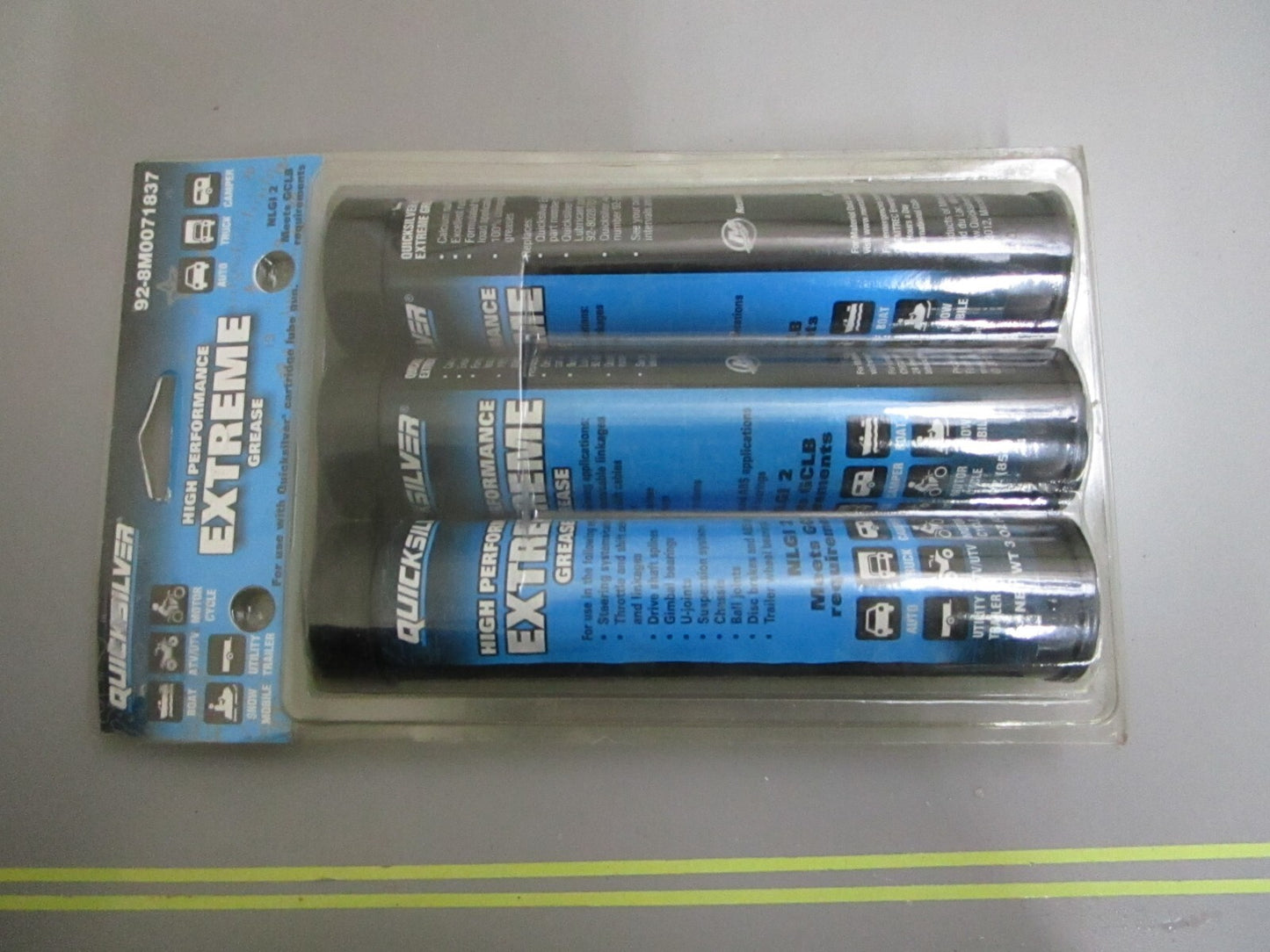 *NEW OEM* 0810 Mercury Quicksilver 3 Pack Extreme Grease 92-8M0071837