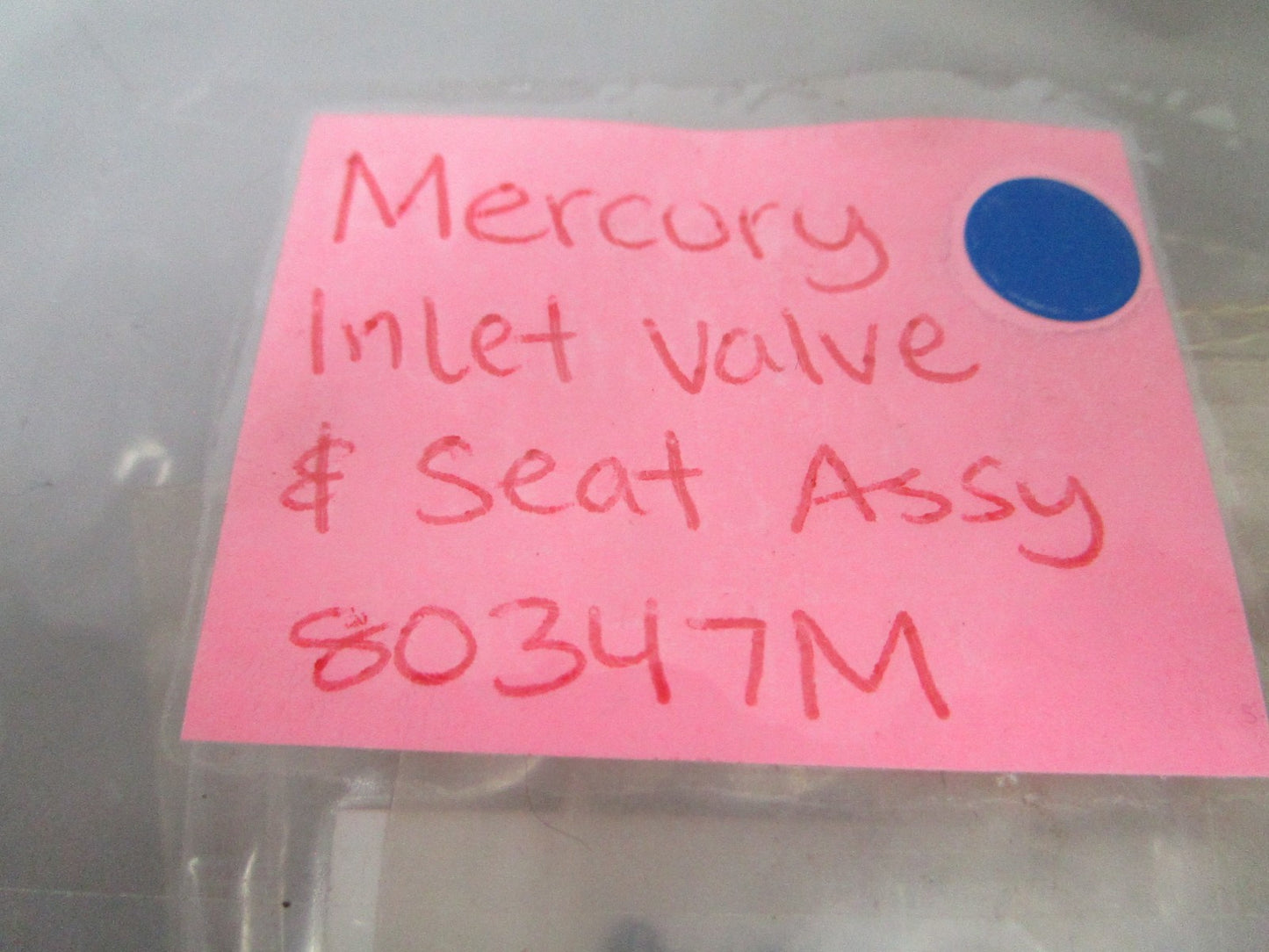 NEW OEM 80347M Mercury Quicksilver Inlet Valve & Seat Assembly  0810