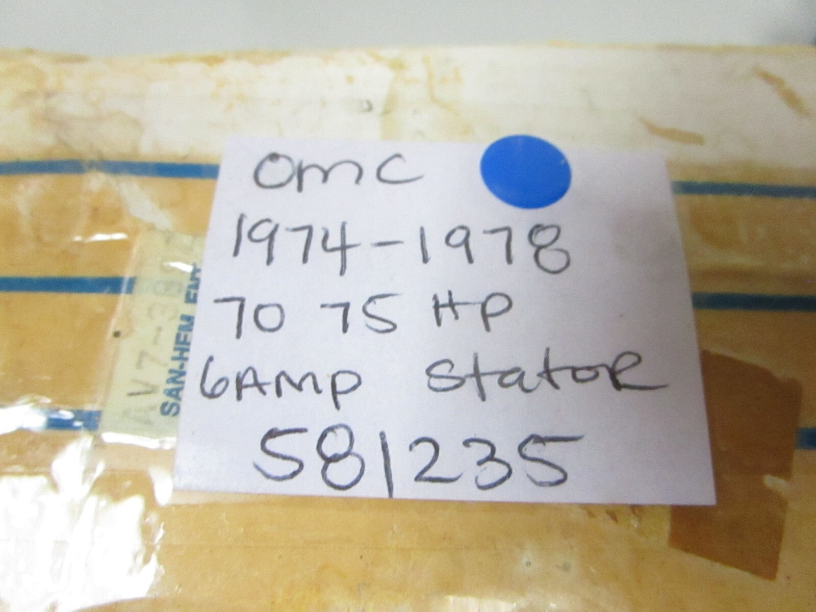 *NEW OEM* 0720 OMC Johnson Evinrude Stator 6amp 1974-1978 70 75 hp Stator 581235