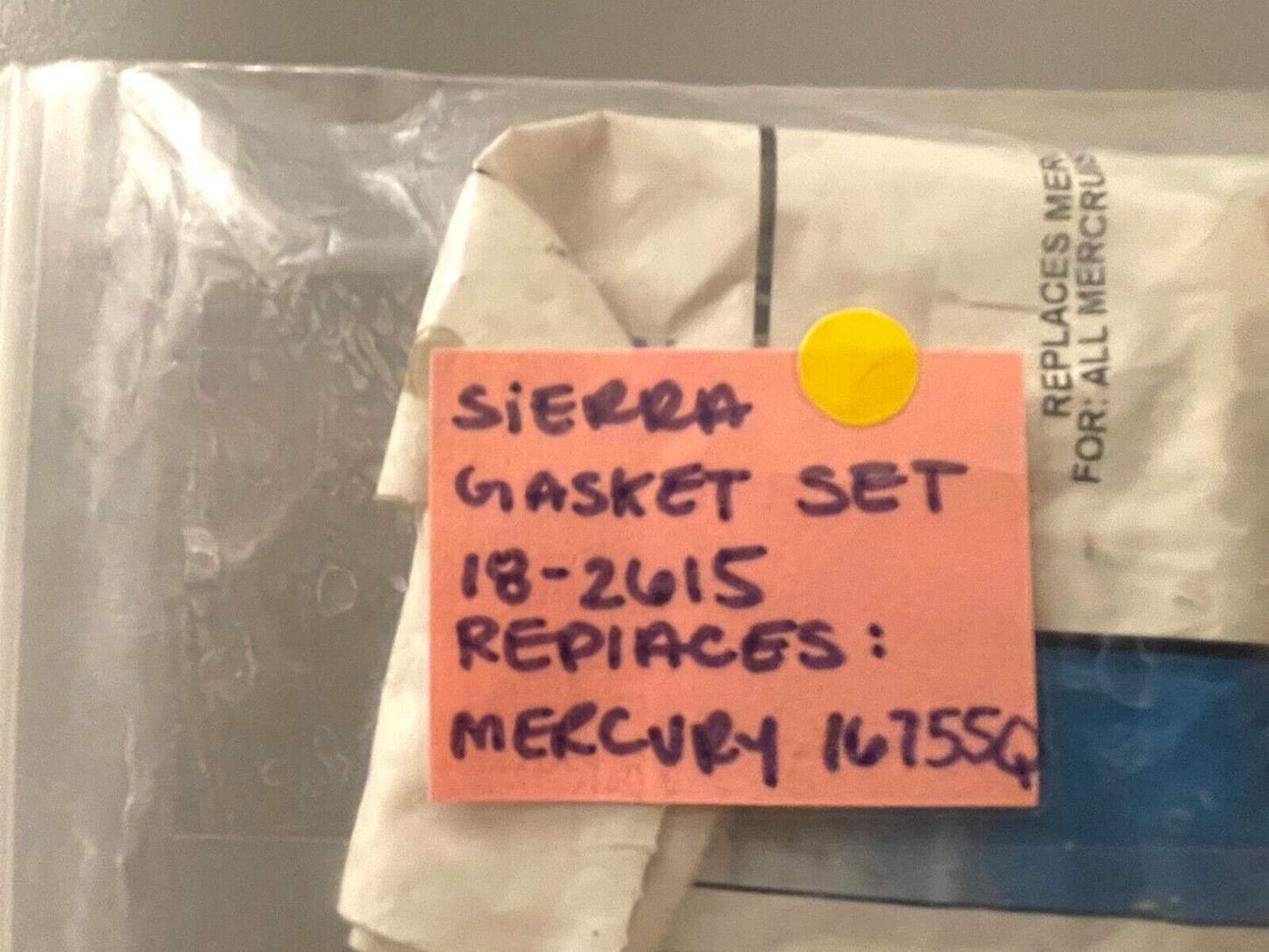 *NEW* 0750 Sierra GASKET SET 18-2615 Replaces Mercury 16755Q