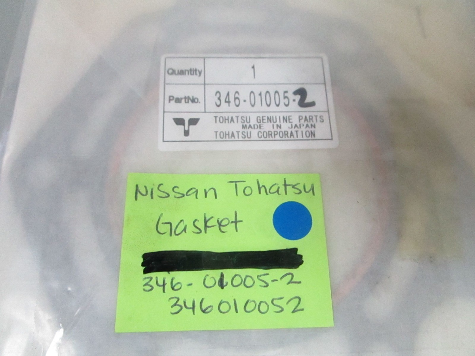 *NEW OEM* 0770 Tohatsu Nissan Gasket 346-01005-2 346010052