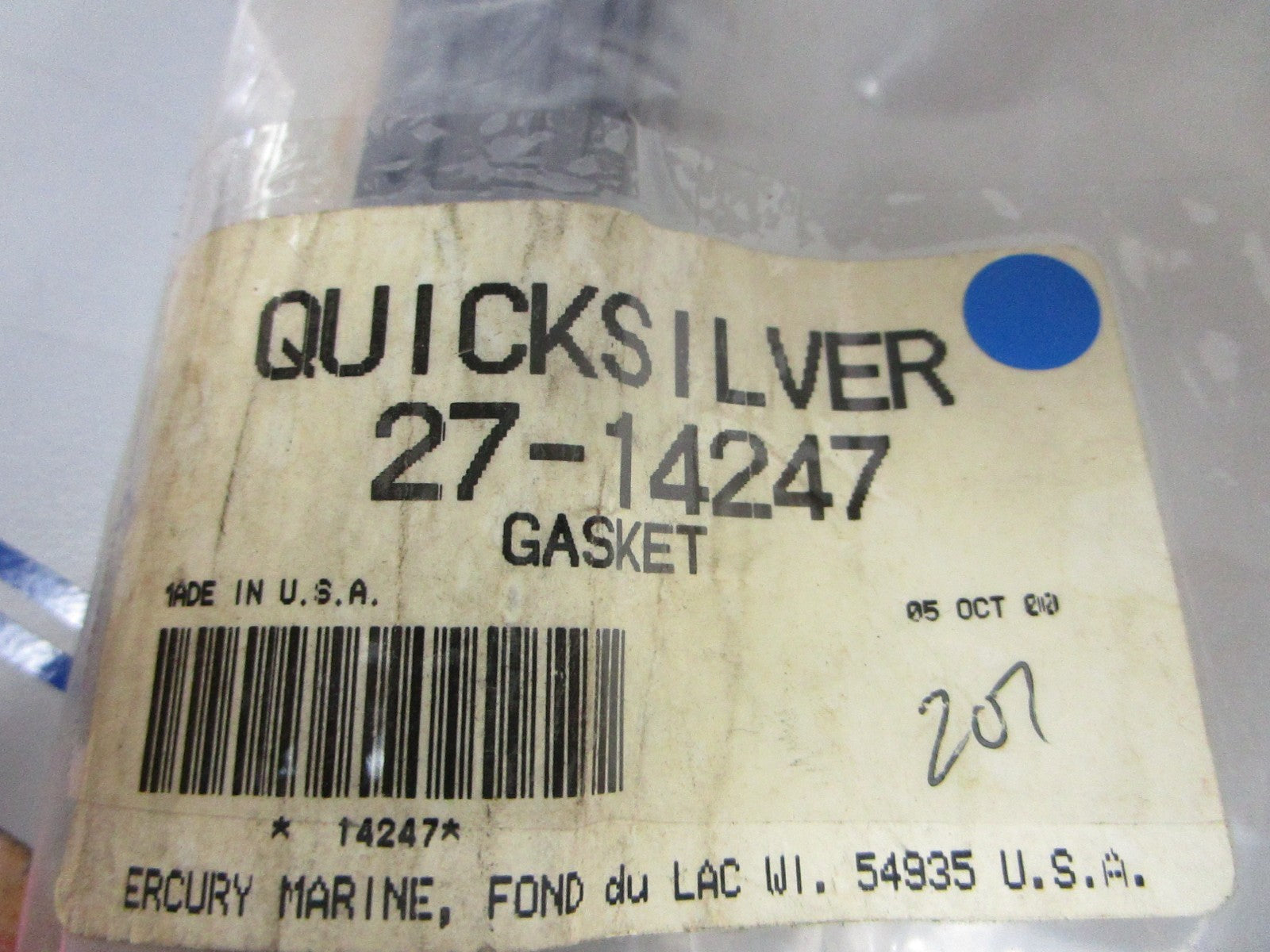 *NEW OEM* 0720 Mercury Quicksilver Gasket 27-14247
