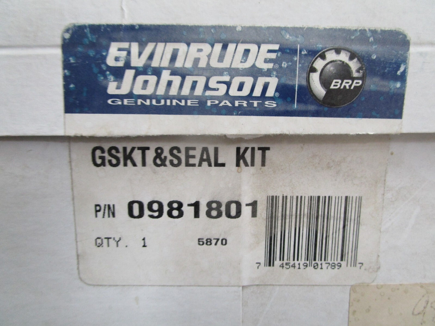 *NEW OEM* 0820 OMC Johnson Evinrude Gasket & Seal Kit 981801 0981801