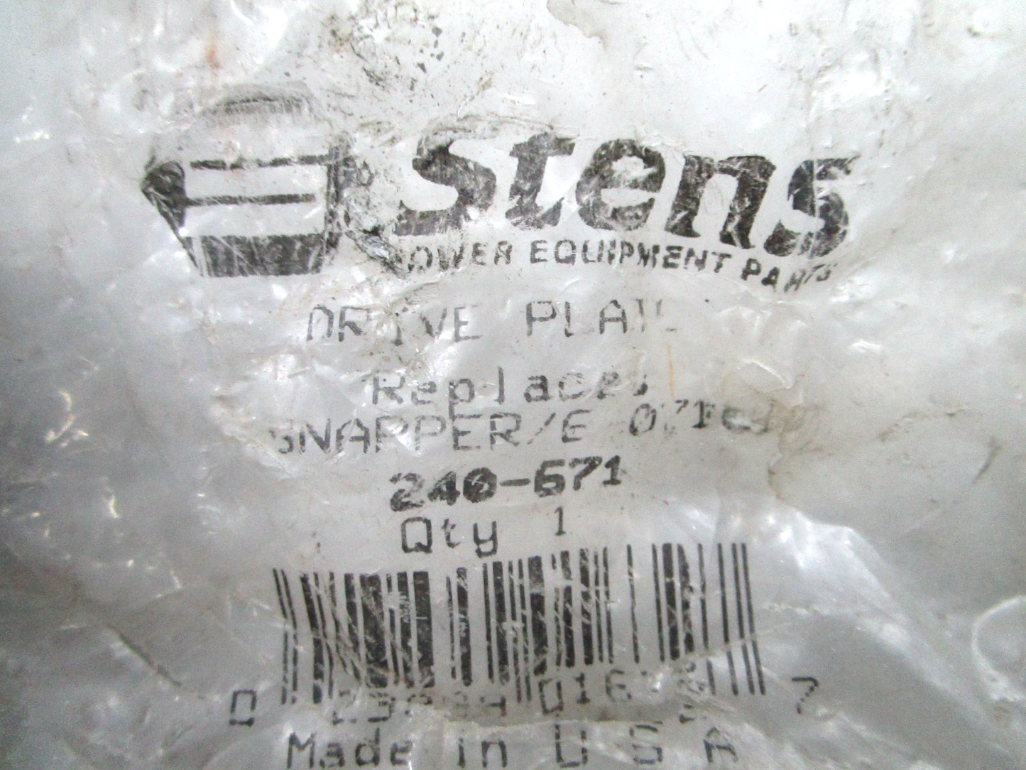 NEW Stens 240-671 Drive Plate Replaces: 6-0710 0810