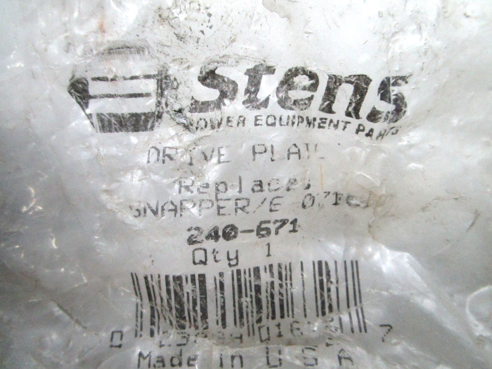 NEW Stens 240-671 Drive Plate Replaces: 6-0710 0810