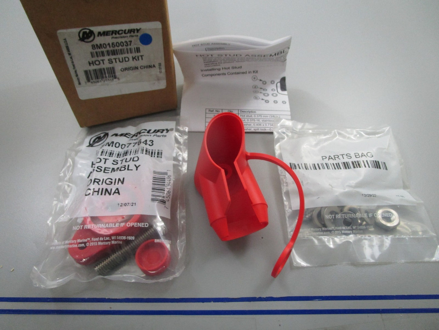*NEW OEM* 0810 Mercury Quicksilver Hot Stud Kit 8M0150037