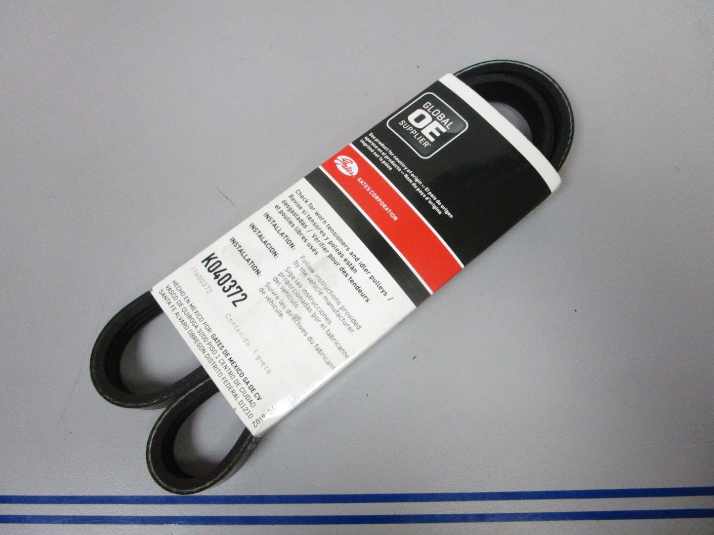 NEW K040372 Gates Micro-V 9/16" x 38" Serpentine Belt 0720