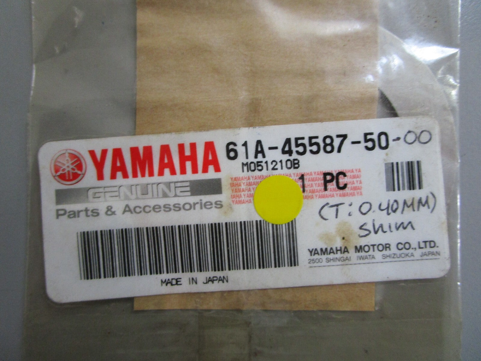 *NEW OEM* 0810 Yamaha (T:040MM) Shim 61A-45587-50-00