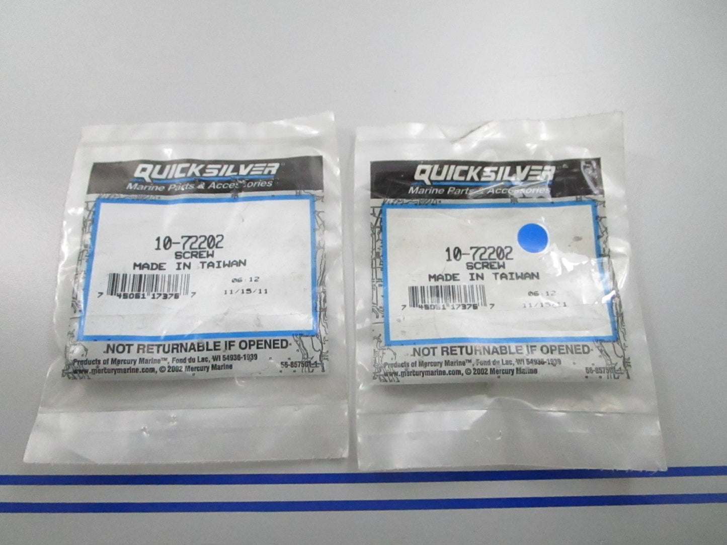 *NEW OEM* (LOT OF 2) 0810 Mercury Quicksilver Screw 10-72202