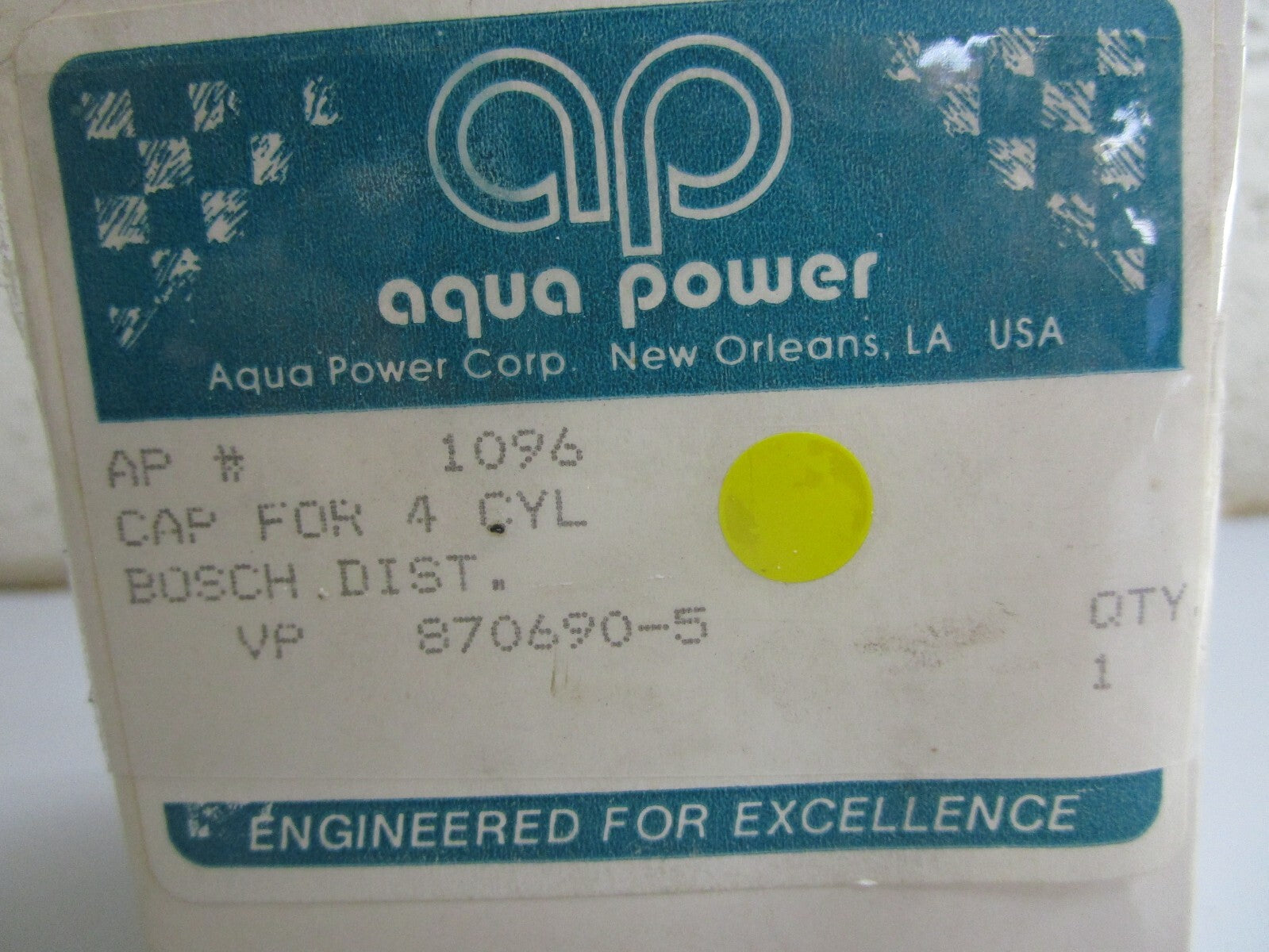 *NEW* 0810 Aqua Power Distributor Cap 1096 Replaces: Volvo Penta 870690-5