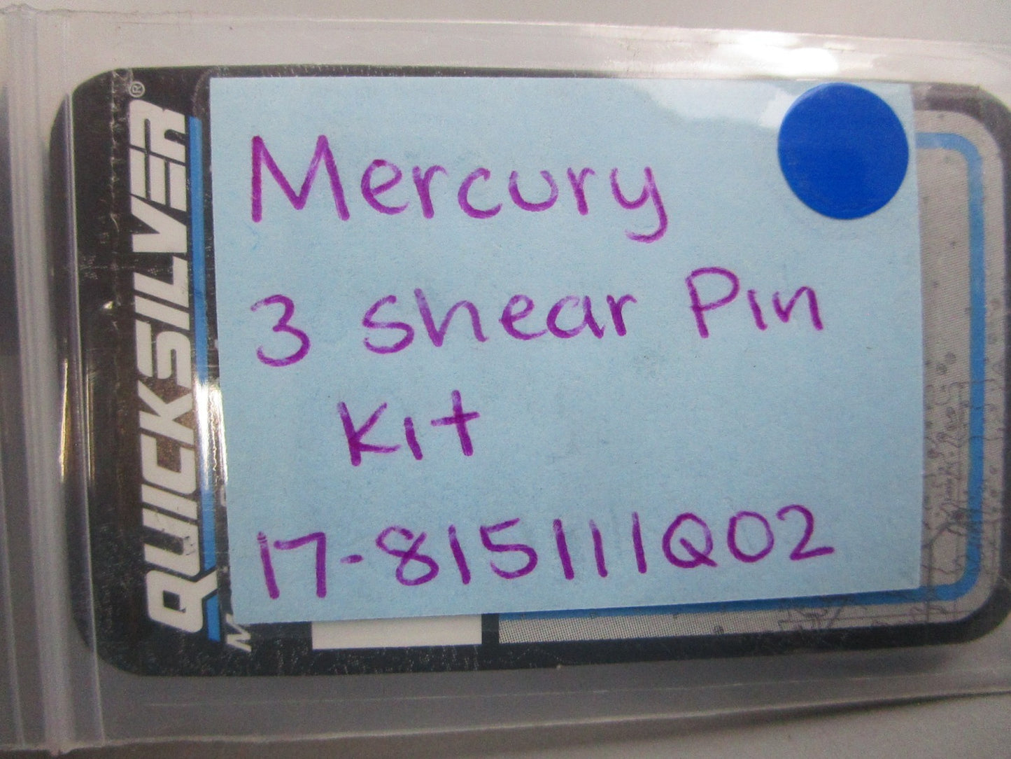 NEW OEM 17-815111Q02 Mercury Quicksilver 3 Shear Pin Kit 0810