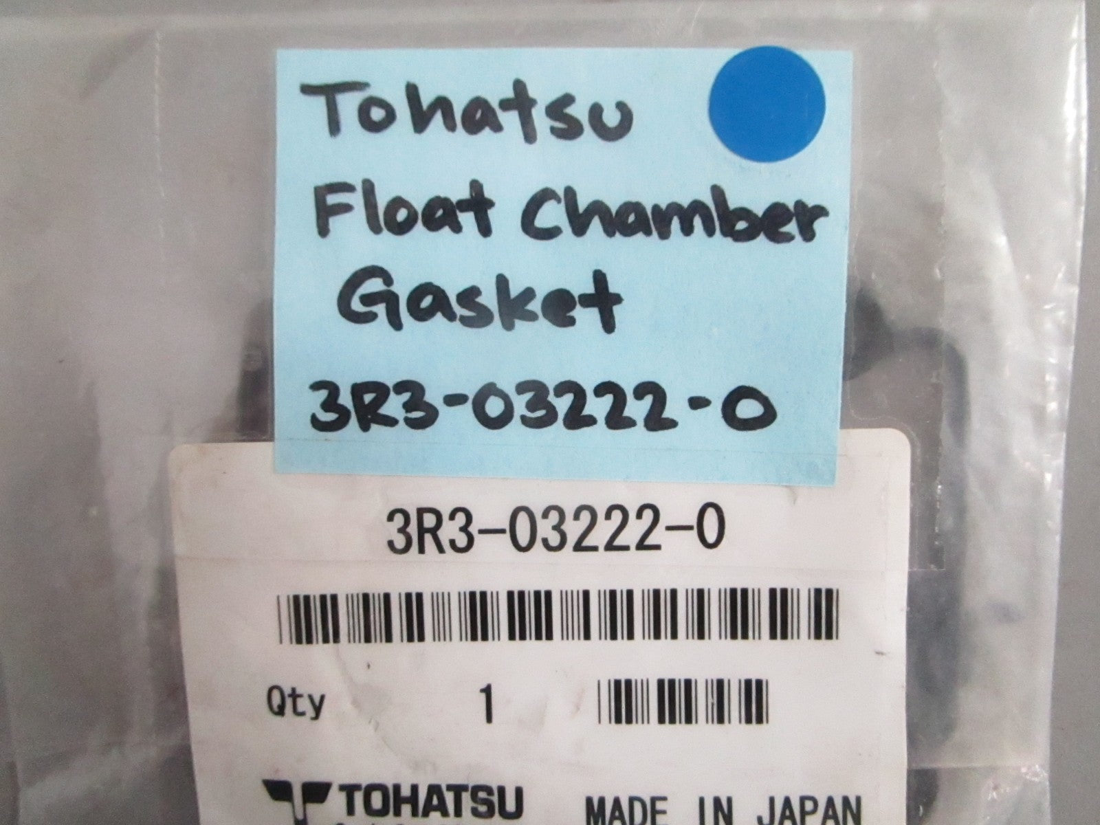NEW OEM 3R3-03222-0 Tohatsu Float Chamber Gasket 0820