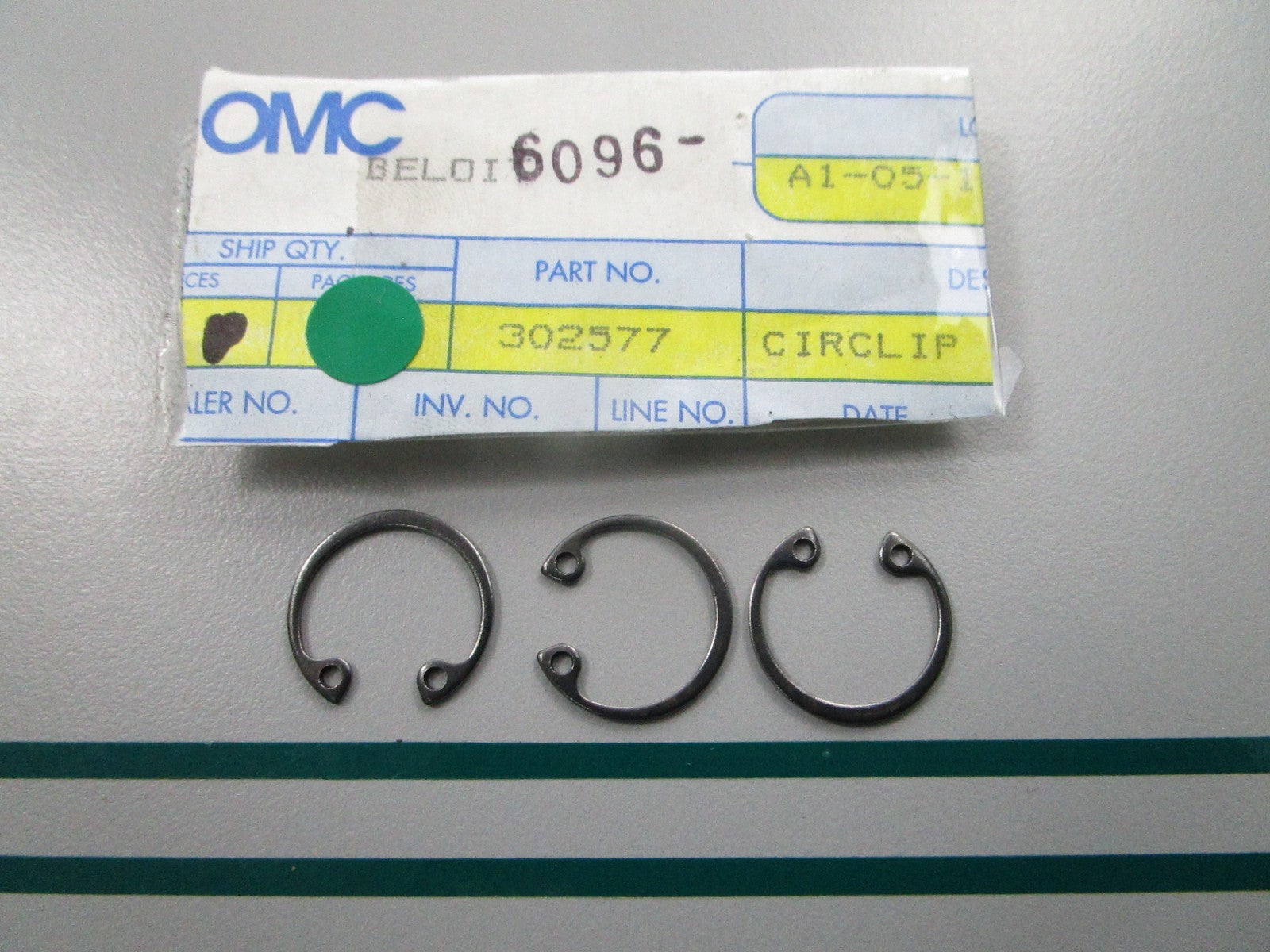 NEW OEM (LOT OF 3) 302577 0302577 OMC Johnson Evinrude Circlip 0810