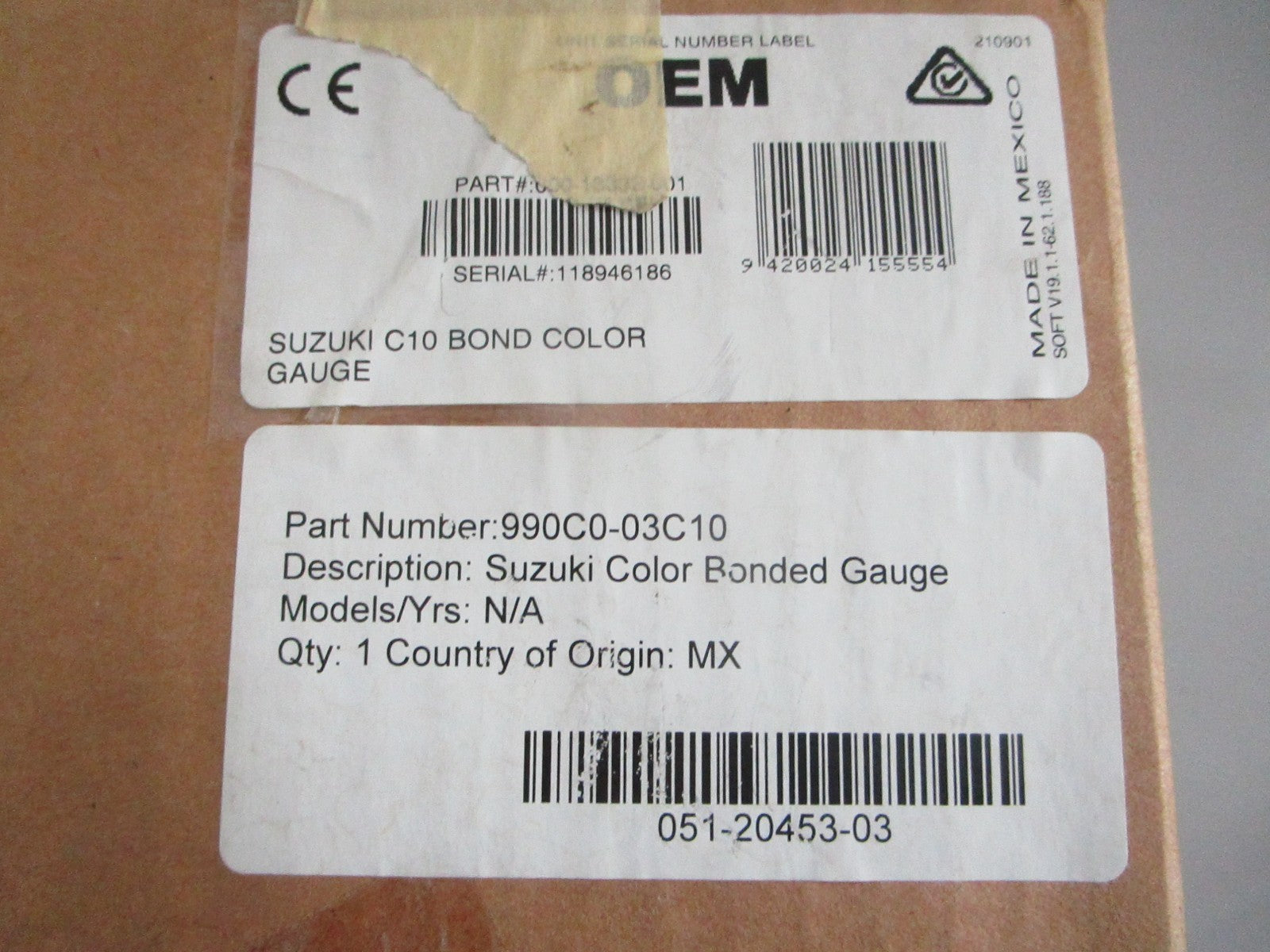 *NEW OEM* 0820 Suzuki C10 LCD Color Display Gauge 990C0-03C10