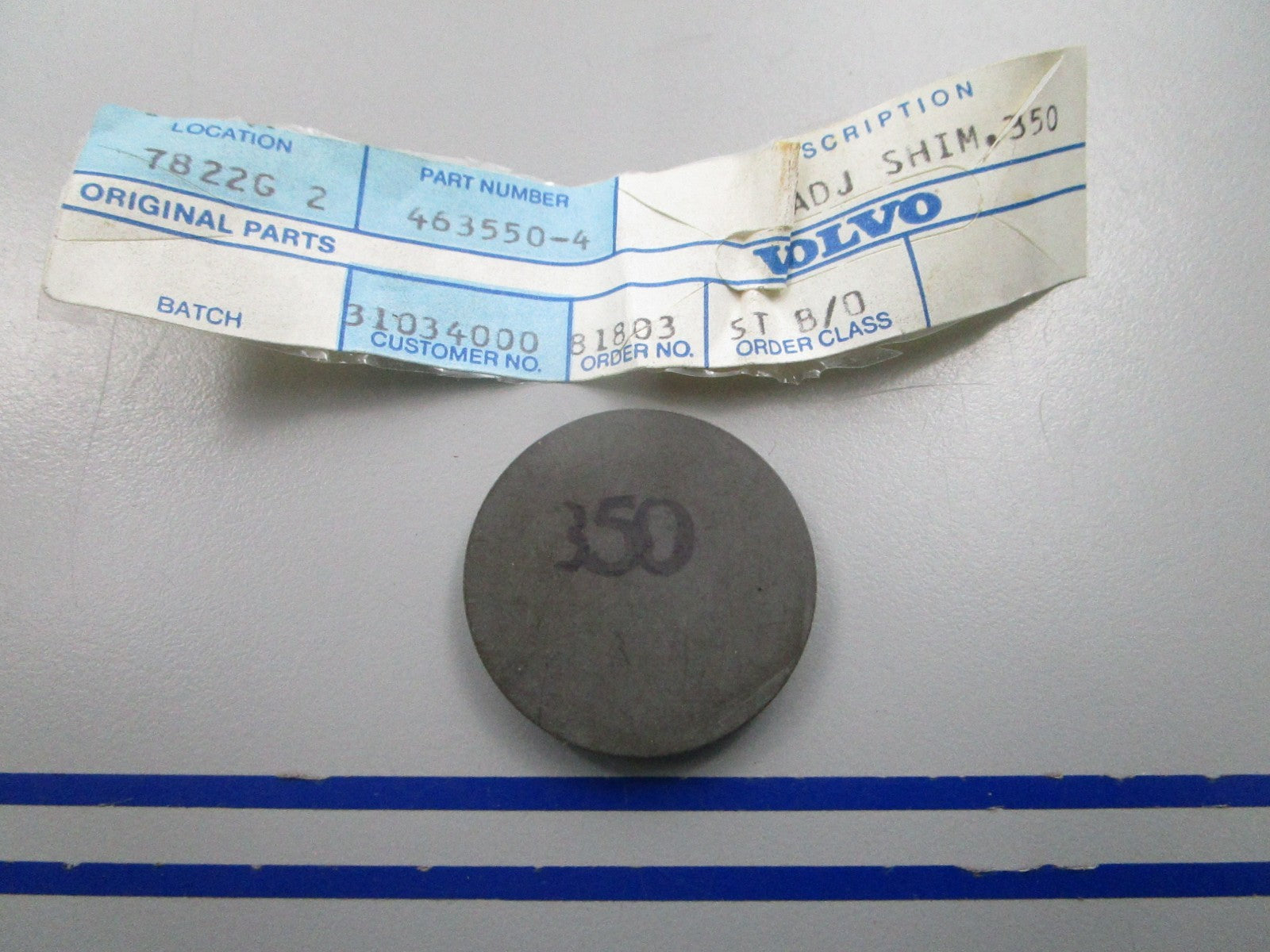 NEW OEM 463550 Volvo Penta 3.50mm Adjusting Washer 0810