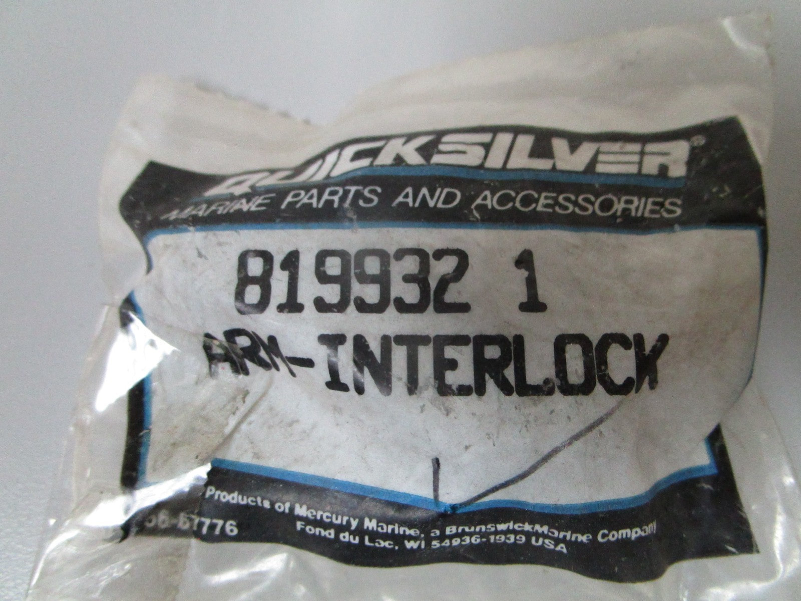 NEW OEM 819932 1 Mercury Quicksilver Interlock Arm 0720