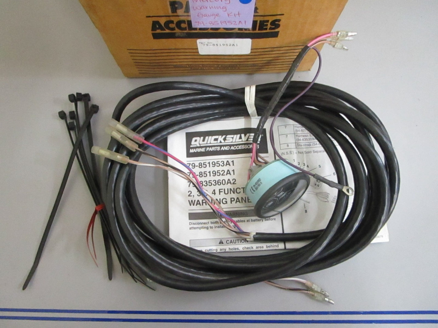 *NEW OEM* 0820 Mercury Quicksilver Warning Gauge Kit 79-851952A1