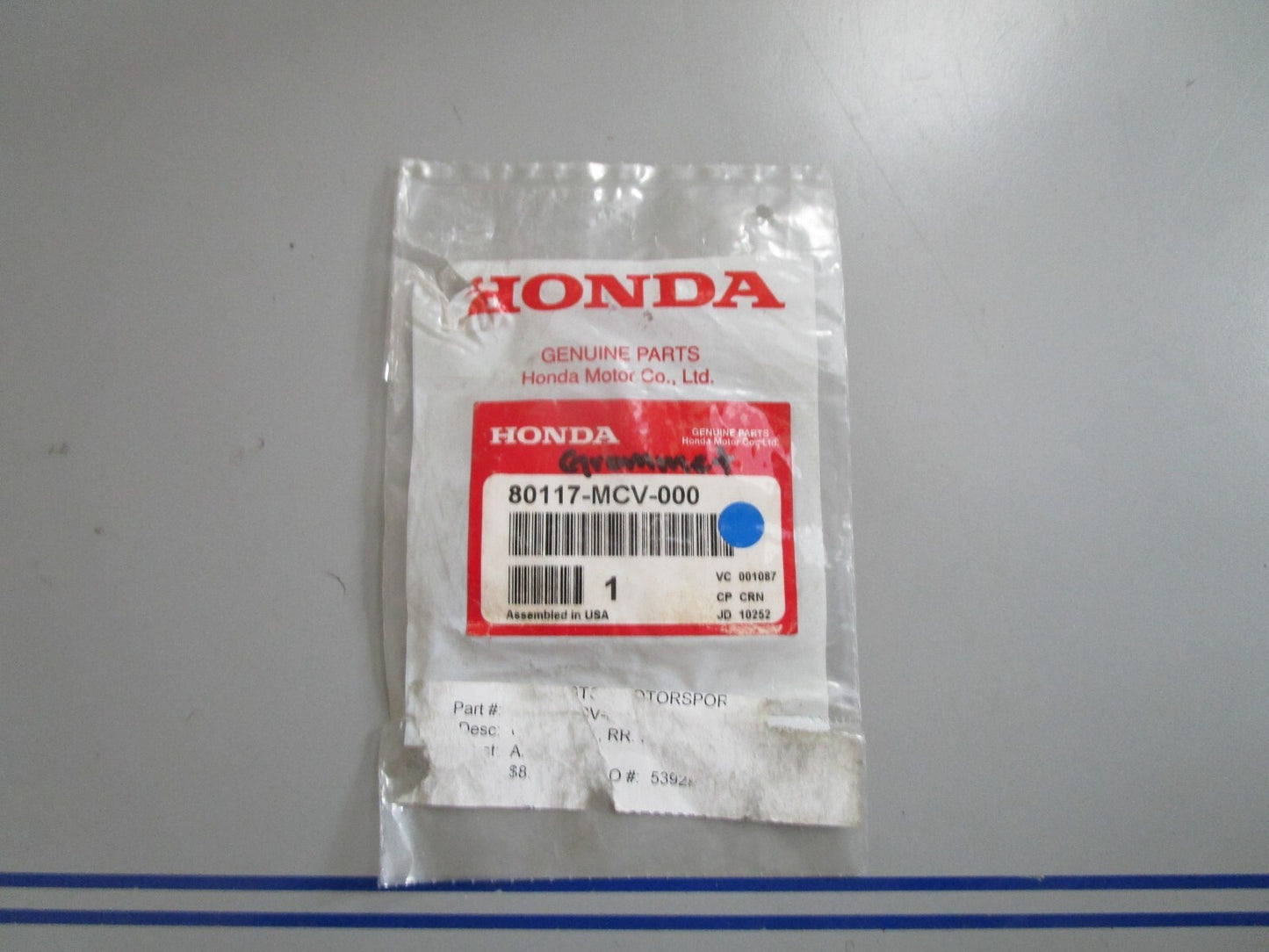 *NEW OEM* 0810 Honda Grommet 80117-MCV-000