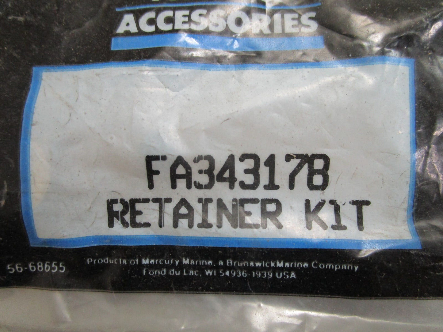 *NEW OEM* 0820 Mercury Quicksilver Retainer Kit FA343178