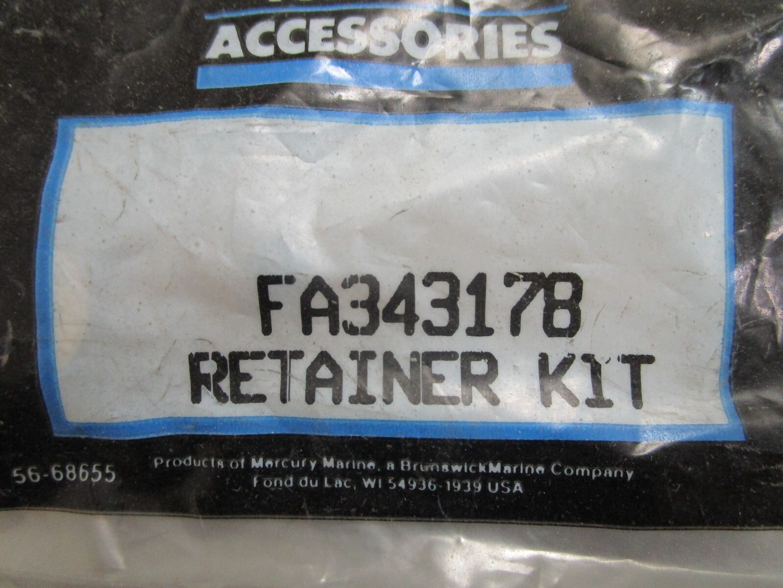 *NEW OEM* 0820 Mercury Quicksilver Retainer Kit FA343178
