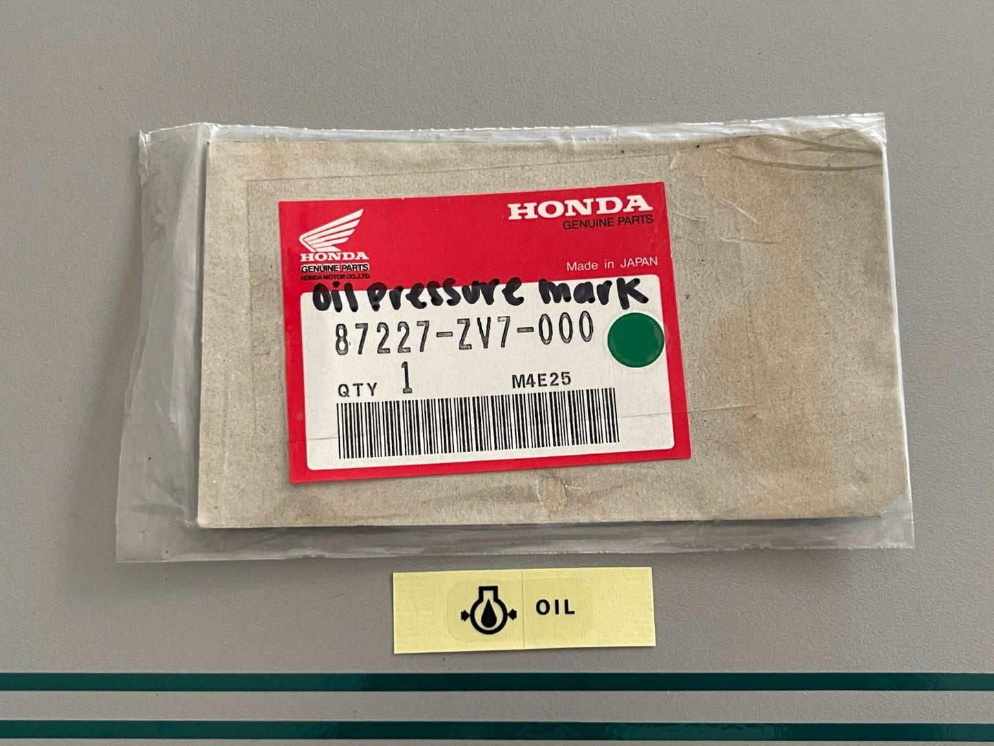 NEW OEM 87227-ZV7-000 Honda Oil Pressure Mark 0810