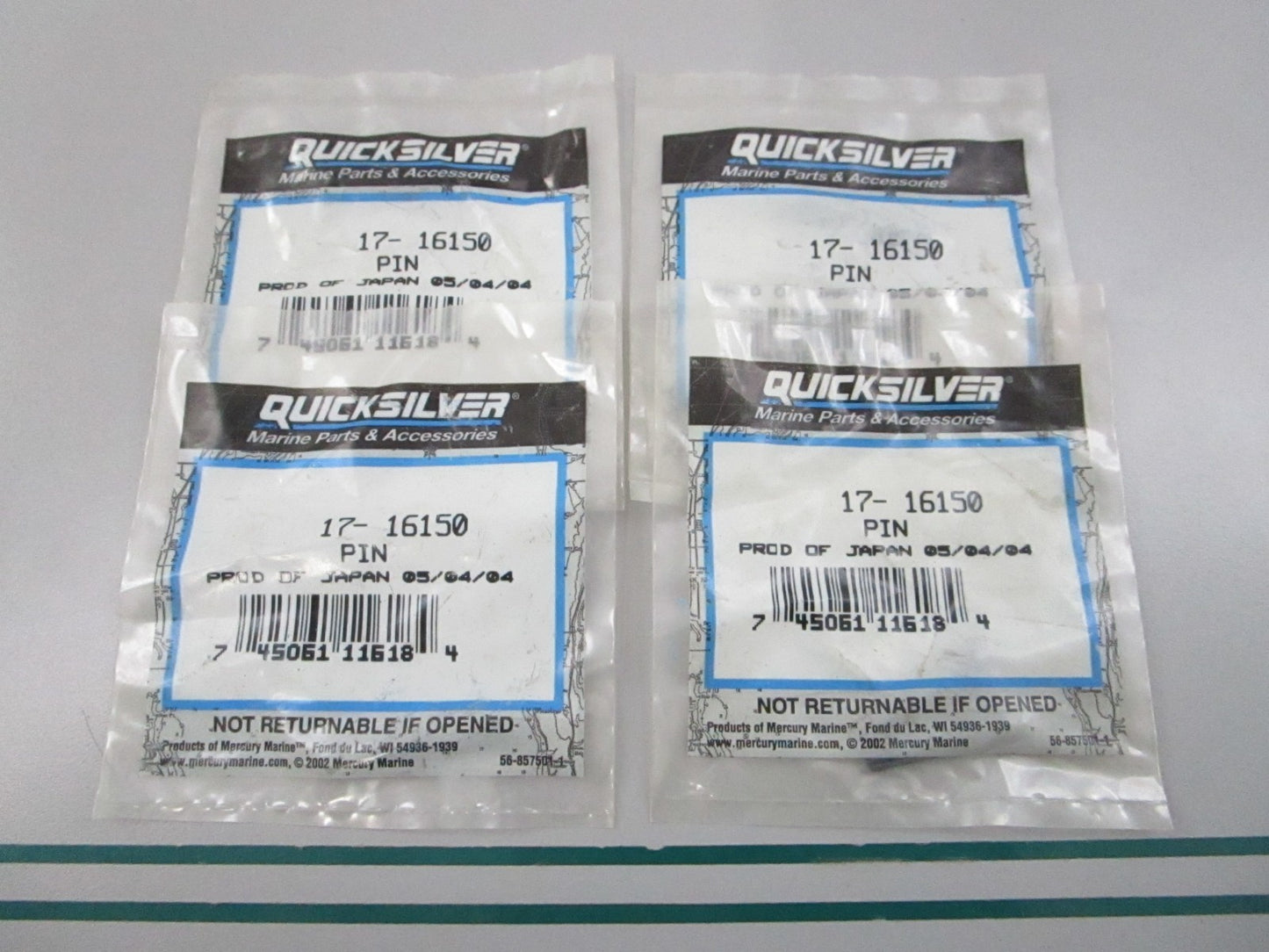 NEW OEM (LOT OF 5) 17-16150 Mercury Quicksilver Clutch Pin 0810