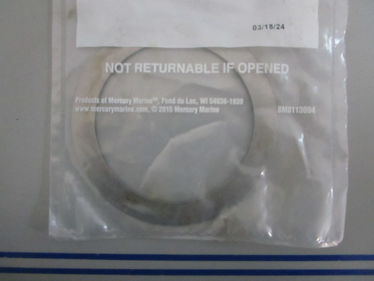 NEW OEM 23-864596067 Mercury Quicksilver Thrust Bearing Race 0820