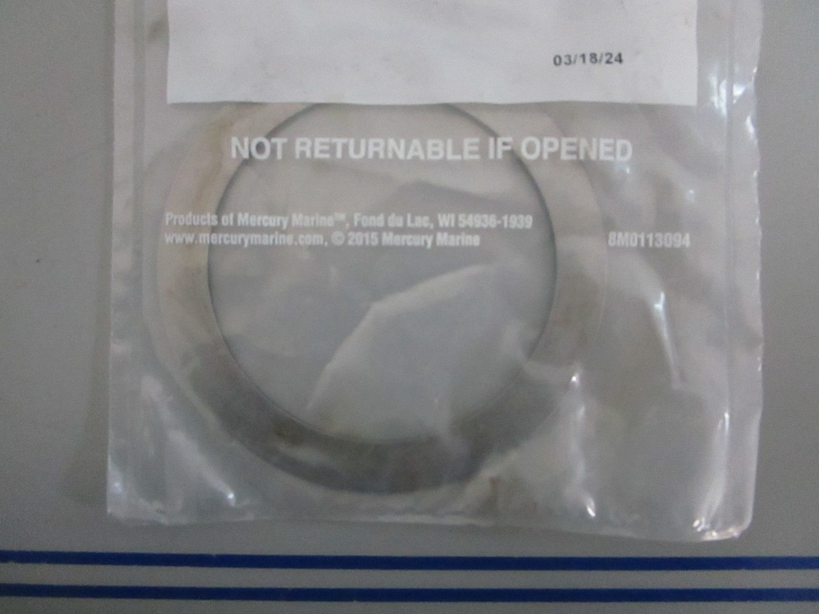 NEW OEM 23-864596067 Mercury Quicksilver Thrust Bearing Race 0820