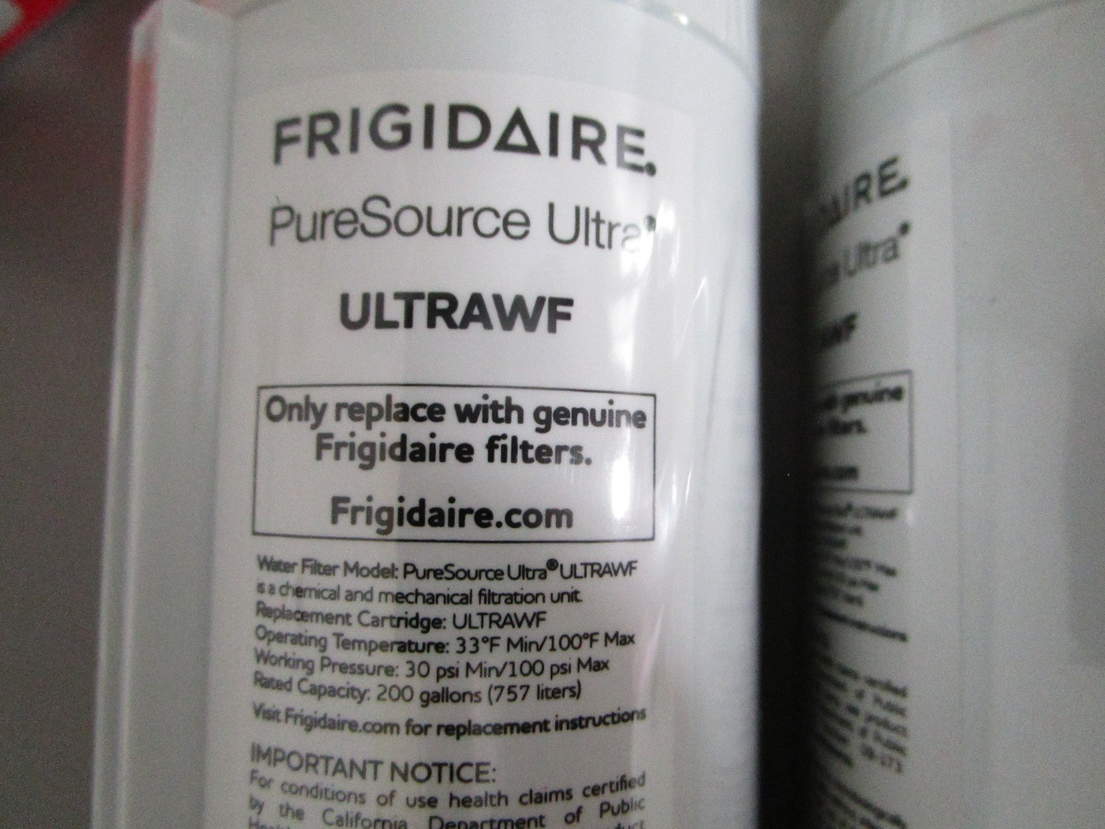 Frigidaire NEW OEM PureSource Ultra Water Filter ULTRAWF NOS Lot of 2 QBS 0820