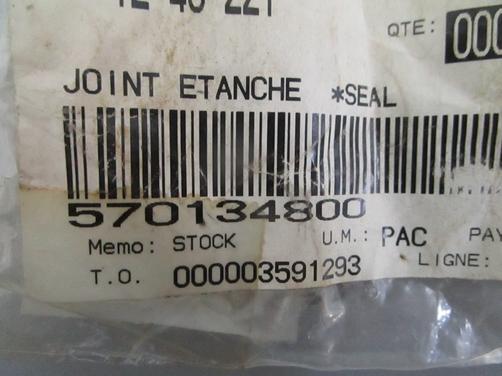 NEW OEM (LOT OF 7) 570134800 Ski-Doo Seal 0820