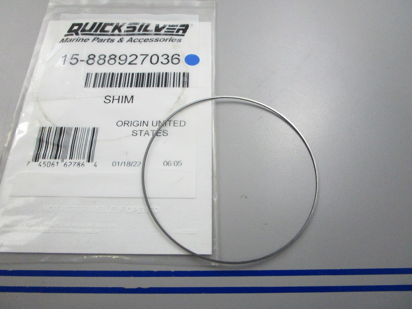 NEW OEM 15-888927036 Mercury Quicksilver Shim 0810
