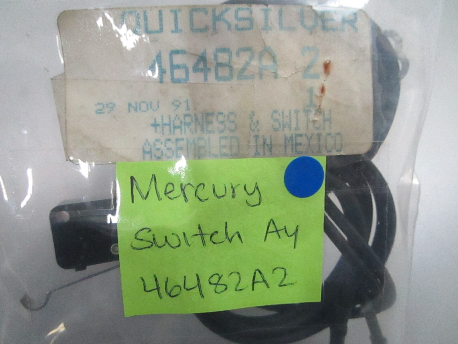 *NEW OEM* 0810 Mercury Quicksilver Switch Assembly 46482A2
