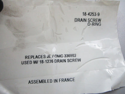 NEW (LOT OF 7) 18-4253-9 Replaces: OMC 336982 Sierra Drain Screw O-Ring 0810
